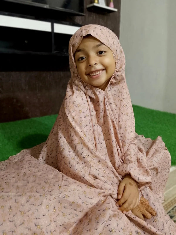 KIDS NAMAZ CHADDAR WITH FULL SLEEVES - GALAXY NATURAL(5 to 12 Years)