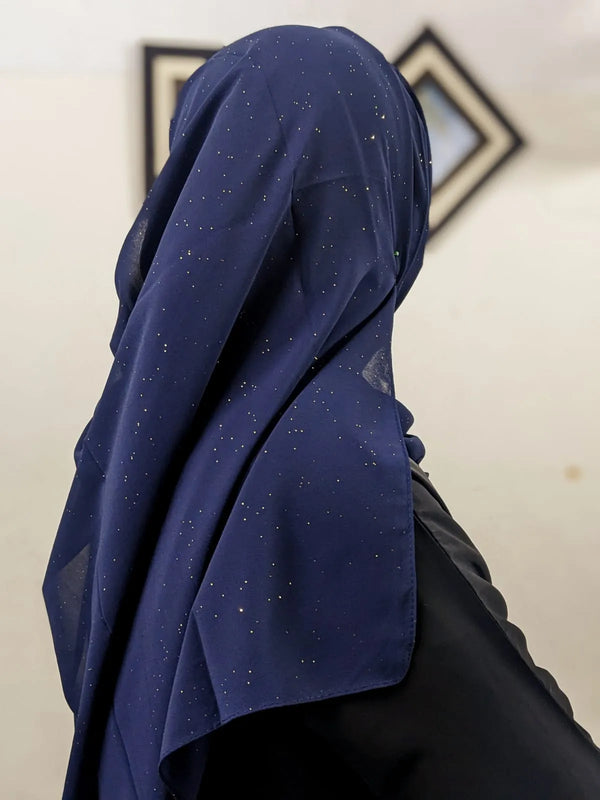 GOLD SHIMMER GEORGETTE  HIJAB-All Colours